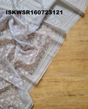 Chikankari Organza Saree With Blouse-ISKWSR160723121