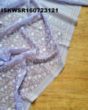 Chikankari Organza Saree With Blouse-ISKWSR160723121