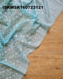 Chikankari Organza Saree With Blouse-ISKWSR160723121