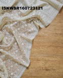 Chikankari Organza Saree With Blouse-ISKWSR160723121