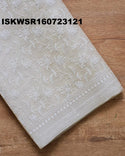Chikankari Organza Saree With Blouse-ISKWSR160723121