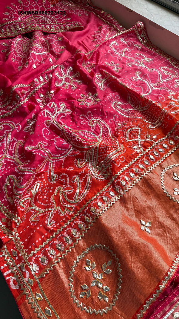 Embroidered Munga Silk Saree With Blouse-ISKWSR160723122