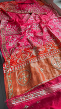 Embroidered Munga Silk Saree With Blouse-ISKWSR160723122