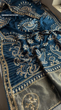 Embroidered Munga Silk Saree With Blouse-ISKWSR160723122