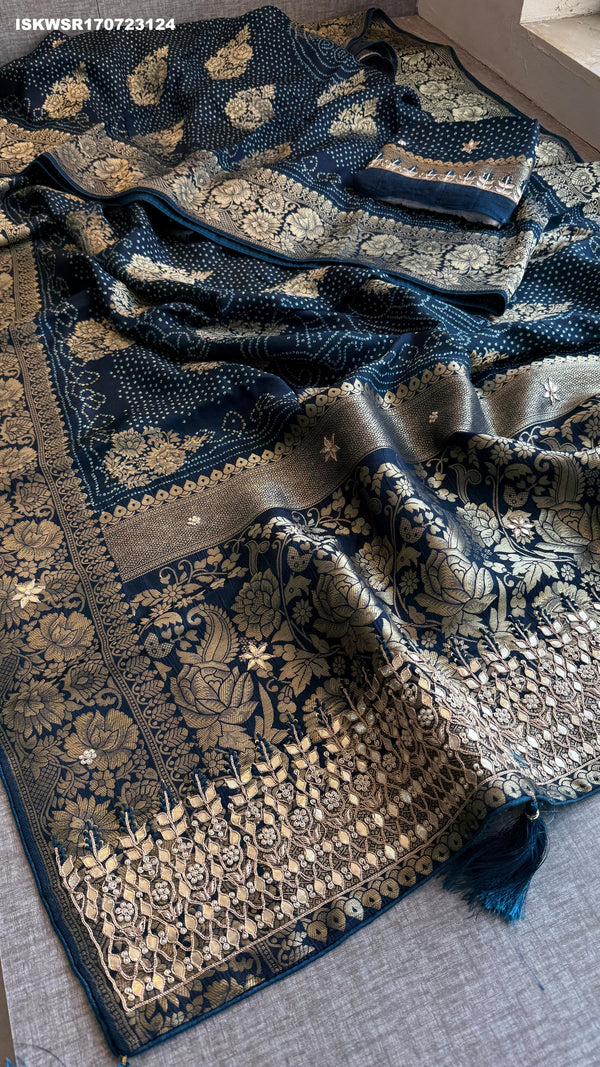 Banarasi Weaved Munga Silk Saree With Blouse-ISKWSR170723124