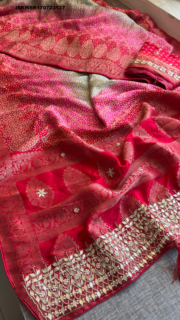 Banarasi Weaved Munga Silk Saree With Blouse-ISKWSR170723127