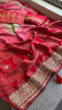 Banarasi Weaved Munga Silk Saree With Blouse-ISKWSR170723127