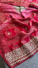 Banarasi Weaved Munga Silk Saree With Blouse-ISKWSR170723127