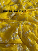 Sequined Chiffon Saree With Blouse-ISKWSR170723123