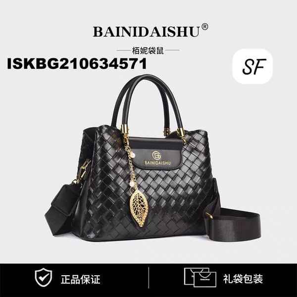 Imported Leather Sling Handbag-ISKBG210634571