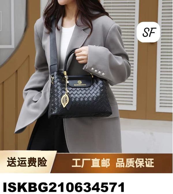 Imported Leather Sling Handbag-ISKBG210634571