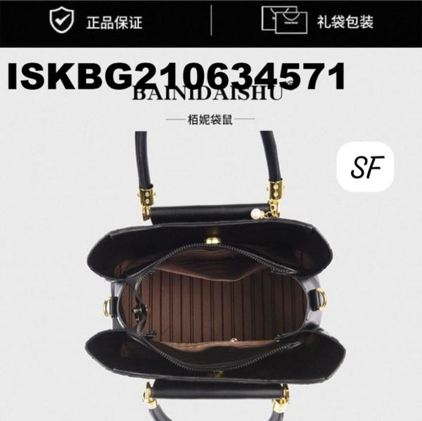 Imported Leather Sling Handbag-ISKBG210634571