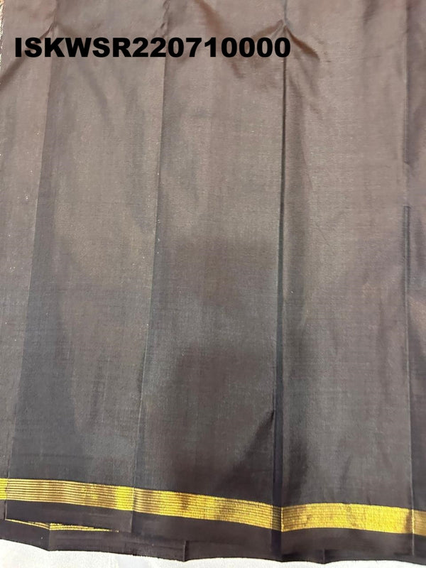 Kanchipuram Handloom Silk Saree With Blouse-ISKWSR220710000