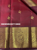 Kanchipuram Handloom Silk Saree With Contrast Blouse-ISKWSR220713800