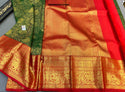 Kanchipuram Handloom Silk Saree With Contrast Blouse-ISKWSR220721600