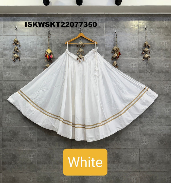 Sequined Rayon Cotton Skirt-ISKWSKT22077350