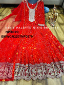 Bandhani Printed Viscose Georgette Gown With Net Dupatta-ISKWGN2207NP3679