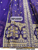 Embroidered Tissue Silk Front Slit Anarkali Kurti With Pant And Sequined Dupatta-ISKWSU2207NP3680