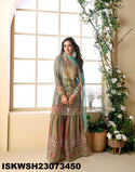 Printed Viscose Crepe Silk Kurti With Sharara And Dupatta-ISKWSH23073450