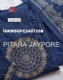 Bandhani Malmal Cotton Kurti With Pant And Dupatta-ISKWSUFC240725B/FC240725P