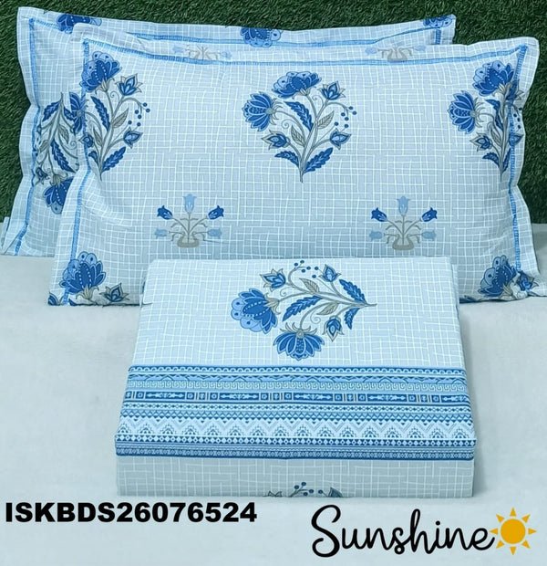 King Size Pure Cotton Bedsheet Set-ISKBDS26076524