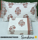 King Size Pure Cotton Bedsheet Set-ISKBDS26076525