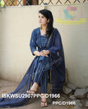 Hand Weaved Cotton Kurti With Pant And Kota Doriya Dupatta-ISKWSU2907PPC/D1966