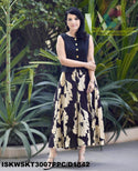 Floral Printed Cotton Skirt And Top-ISKWSKT3007PPC/D1842
