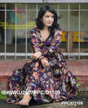 Printed Maslin Silk Anarkali Kurti With Pant-ISKWKU2907PPC/D1109