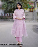 Sequined Kota Doriya Kurti With Cotton Pant And Dupatta-ISKWSU2907PPC/D1902