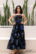 Digital Printed Georgette Dress-ISKWDR300727001