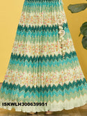 Printed Chinon Pleated Lehenga With Blouse And Net Dupatta-ISKWLH300639951