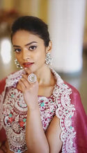 Embroidered Organza Lehenga With Blouse And Dupatta-ISKWLH160343001