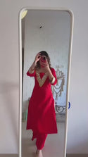 Embroidered Chinon Kurti With Pant-ISKWKU170715967