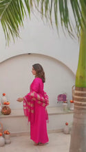 Embroidered Maslin Silk Kurti With Silk Pant And Tissue Silk Dupatta-ISKWSUFC280725P/FC280725G