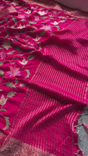 Embroidered Munga Silk Saree With Blouse-ISKWSR020426049