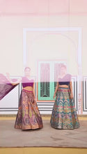 Banarasi Silk Lehenga With Blouse Attached Dupatta-ISKWLH160343092