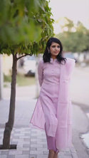 Sequined Kota Doriya Kurti With Cotton Pant And Dupatta-ISKWSU2907PPC/D1902