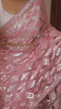Embroidered Net Saree With Blouse-ISKWSR07084512