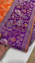 Handloom Silk Saree With Contrast Blouse-ISKWSR070815501