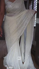Sequined Chiffon Georgette Silk Saree With Blouse-ISKWSR26038982