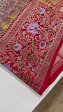 Handloom Silk Saree With Contrast Blouse-ISKWSR070815505