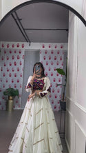 Embroidered Rayon Lehenga With Blouse-ISKWNAV02070059