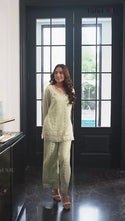 Lucknawi Embroidered Georgette Co-Ord Set-ISKWIDW25073750