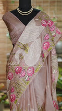 Blooming Lotus Tissue Saree With Blouse-ISKWSR0308HS4232