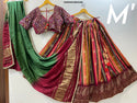 Banarasi Lehenga With Blouse And Contrast Gaji Silk Dupatta-ISKWNAV18023180