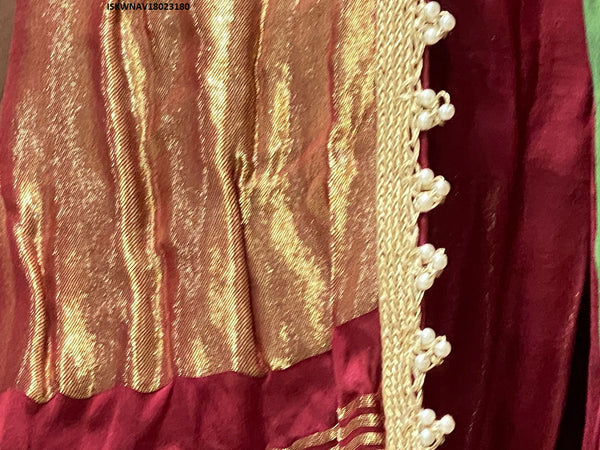 Banarasi Lehenga With Blouse And Contrast Gaji Silk Dupatta-ISKWNAV18023180