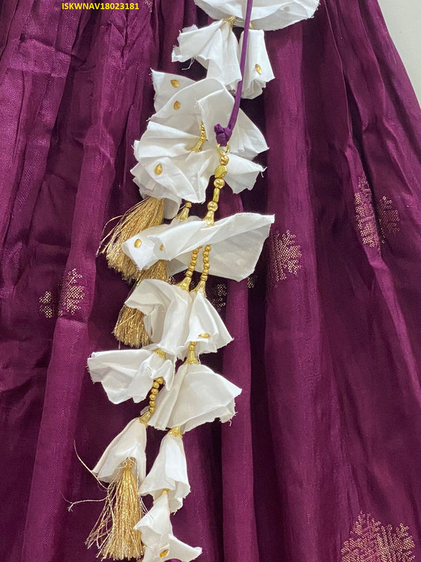 Banarasi Lehenga With Blouse And Contrast Gaji Silk Dupatta-ISKWNAV18023181