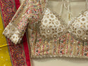 Banarasi Lehenga With Blouse And Contrast Gaji Silk Dupatta-ISKWNAV18023181