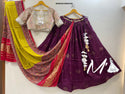 Banarasi Lehenga With Blouse And Contrast Gaji Silk Dupatta-ISKWNAV18023181